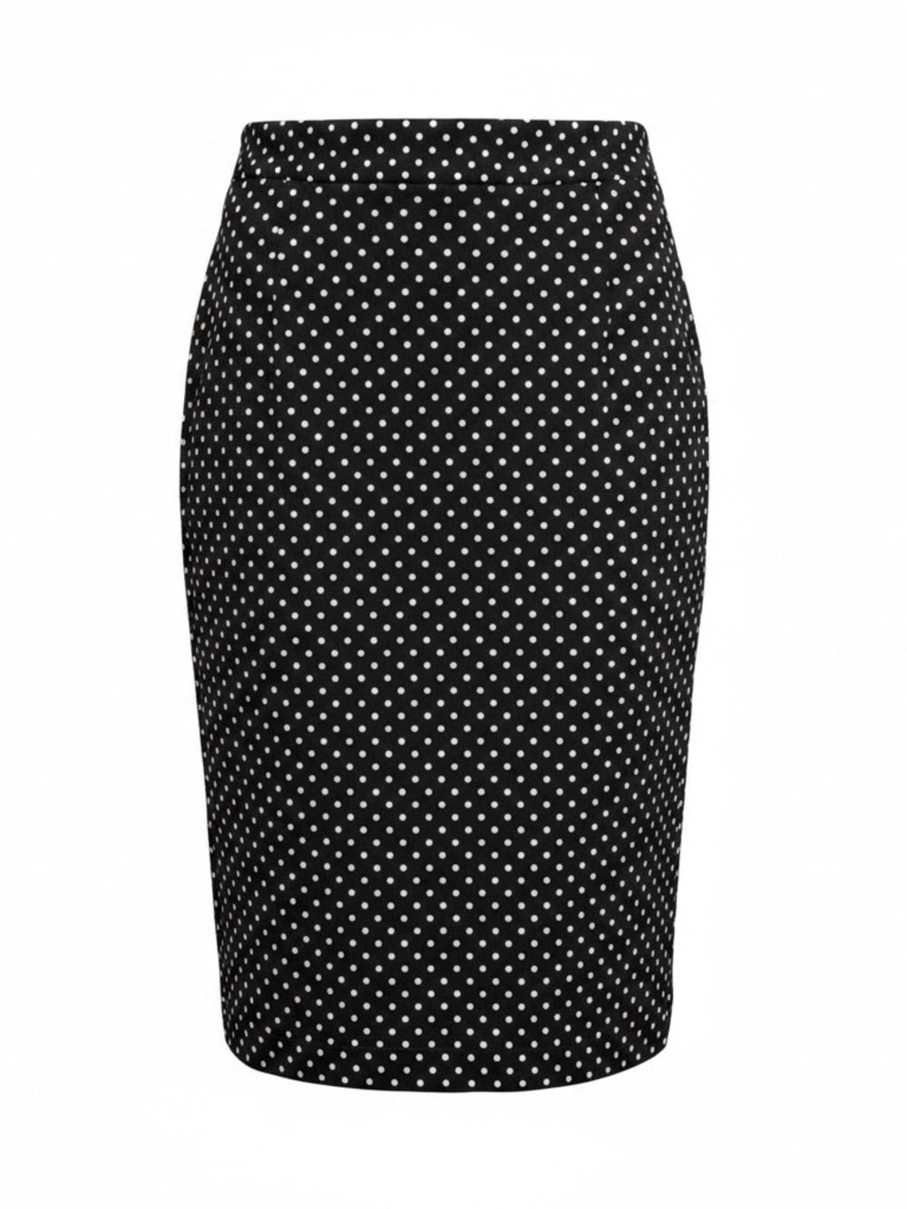 Black Polka Dot Pencil Skirt